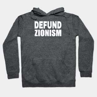 Defund Zionism - White - Double-sided Hoodie